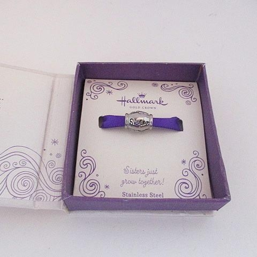 Hallmark Purple Bracelet with Silver Charm